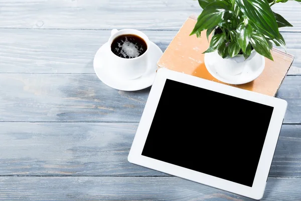 IPad, Tablet, Café. — Stockfoto