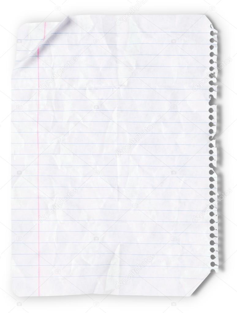 Lined Paper, Paper, Wrinkled. — Stock Photo © billiondigital 73210955