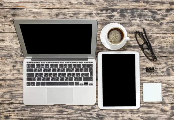 IPad, notebook, maquete. — Fotografia de Stock