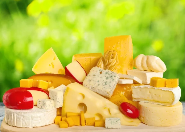 Käse, Milchprodukte, Variation. — Stockfoto