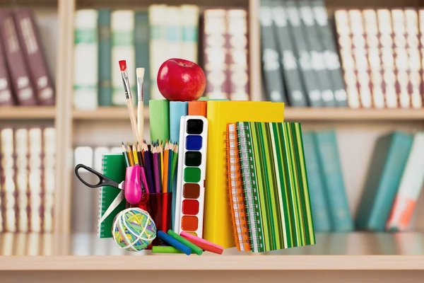 Education, Apple, Book. — Stock Photo, Image