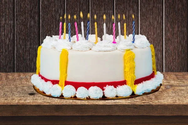 Urodziny, tort, tort. — Zdjęcie stockowe