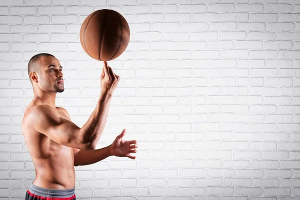 Basketbal, basketbalista, muži. — Stock fotografie