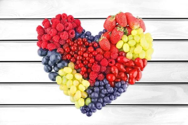 Heart, love, fruit.