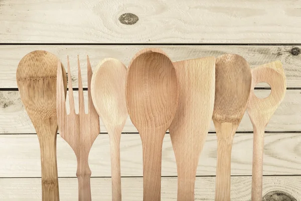 Cuchara de madera, Utensil de cocina, Utensil de cocina . — Foto de Stock