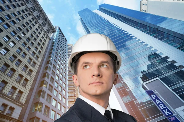 Ingenieur, Hardhat, Architekt. — Stockfoto