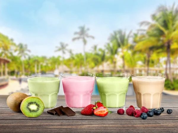 Smoothie, Suco, Frutas . — Fotografia de Stock