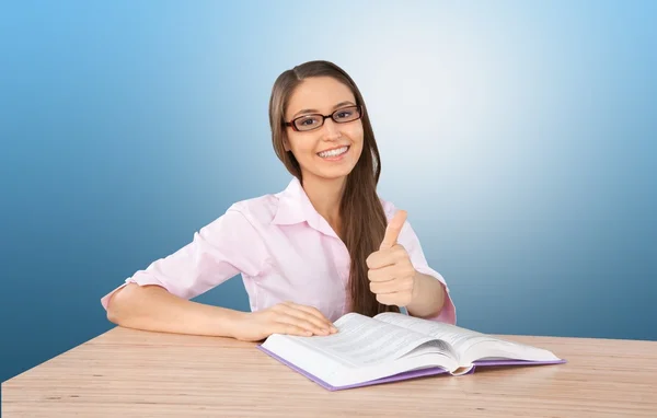 Biblioteca, Estudiante, Lectura . — Foto de Stock