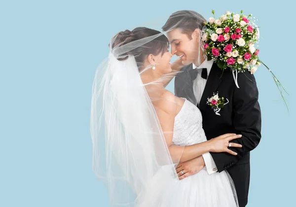 Bruiloft, bruid, bruidegom. — Stockfoto