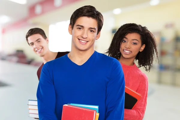 Studenter, grupp, innehåll. — Stockfoto