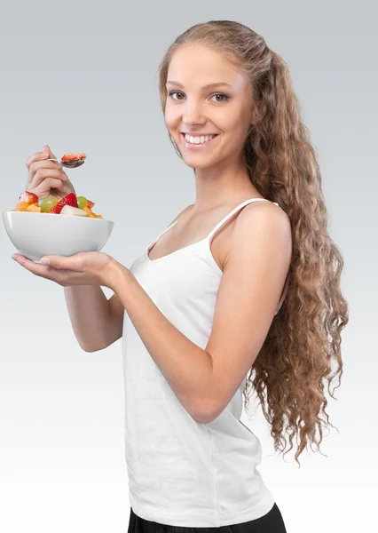 Gesunde Ernährung, Frauen, Obst. — Stockfoto