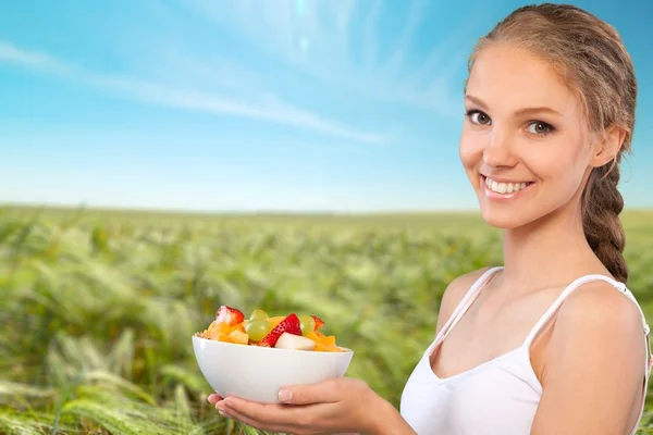 Healthy Eating, Women, Fruit. — Stock Photo, Image