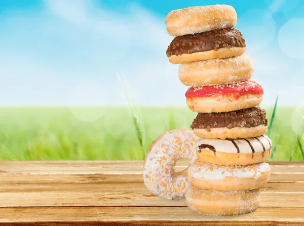 Donut, Unhealthy Eating, Stack. — Stock Photo, Image