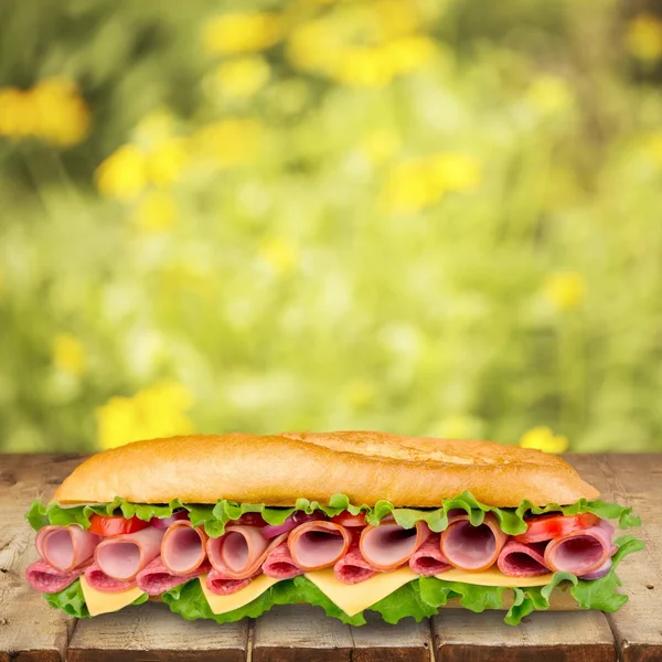 Broodje, sandwich, Fast Food. — Stockfoto