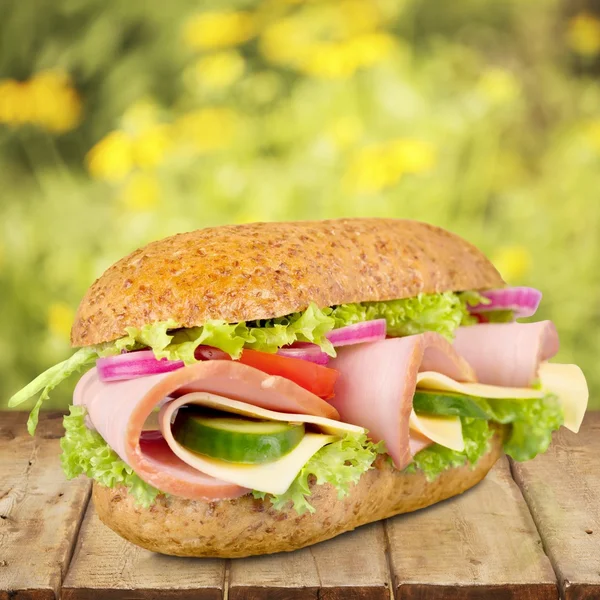 Sandwich, Mittagessen, Truthahn. — Stockfoto