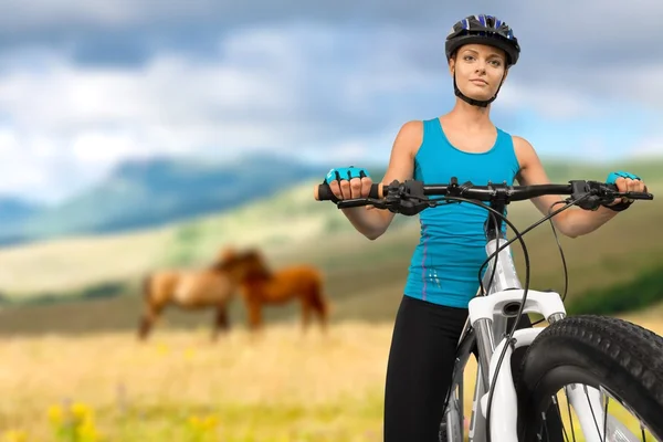 Radfahren, Mountainbike, isoliert. — Stockfoto