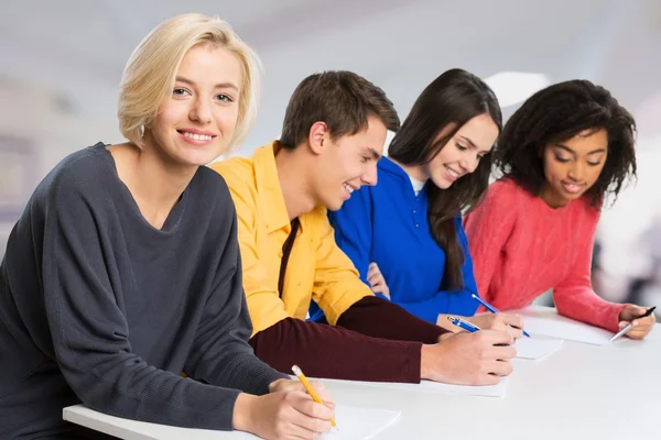 Estudante, sala de aula, classe . — Fotografia de Stock