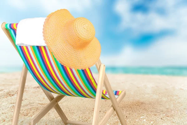Beach, naplopó, szék. — Stock Fotó