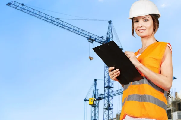 Construcción, Mujeres, Mujer . — Foto de Stock