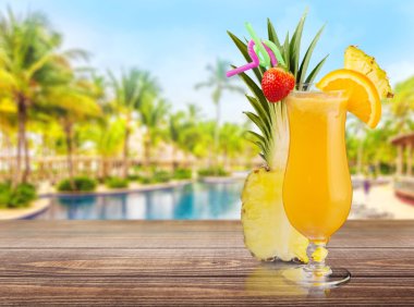 Kokteyl, Pina Colada, ananas.