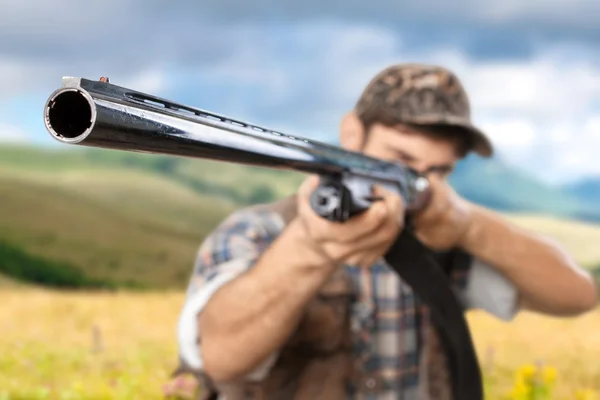 Hunter, Hunting, Rifle. — Stock Photo, Image