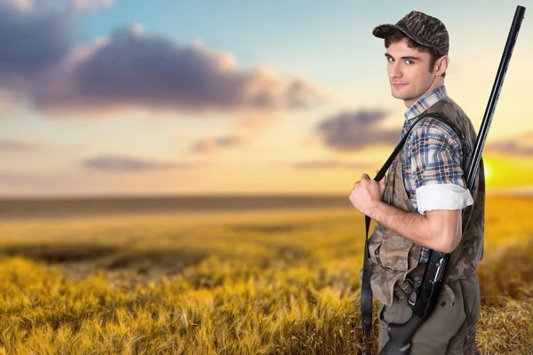 Jakt, jägare, hagelgevär. — Stockfoto