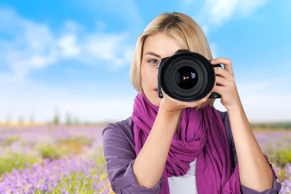 Fotoğrafçı, kamera, fotoğraf. — Stok fotoğraf