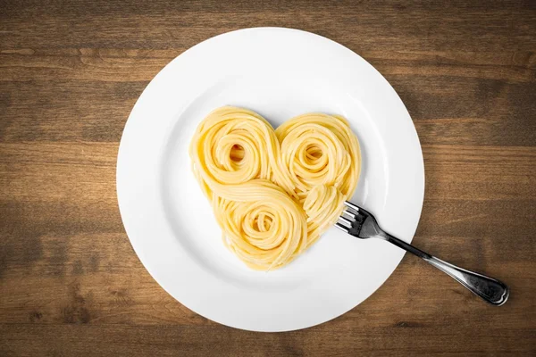 Pasta, cooking, fork. — Stock Photo, Image