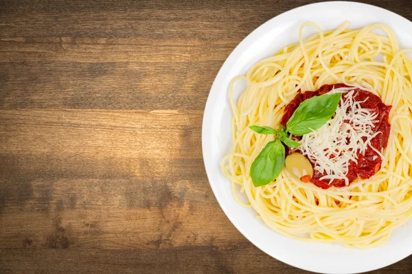 Spaghetti, italian, tomato. — Stock Photo, Image