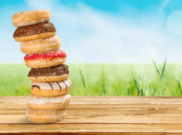 Donut, Unhealthy Eating, Stack. — Stock Photo, Image