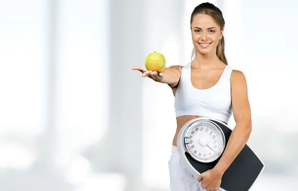 Dieta, Donne, Esercizio fisico . — Foto Stock