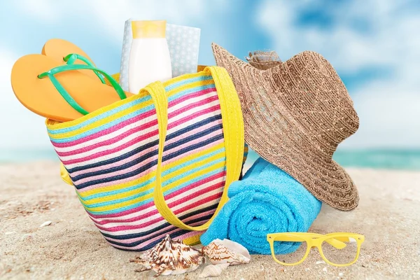 Vakanties, zomer, strand tas.. — Stockfoto