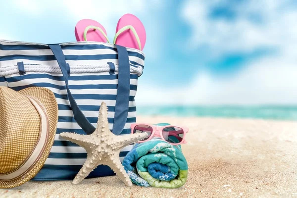 Stranden, sommar, grupp av objekt. — Stockfoto