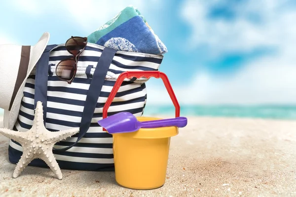 Beach, Beach Bag, Isolated. — Stock Photo, Image