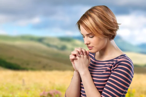 Gebet, Frauen, Menschen. — Stockfoto