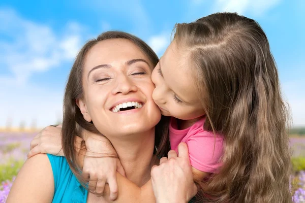 Familj, mamma, barn. — Stockfoto