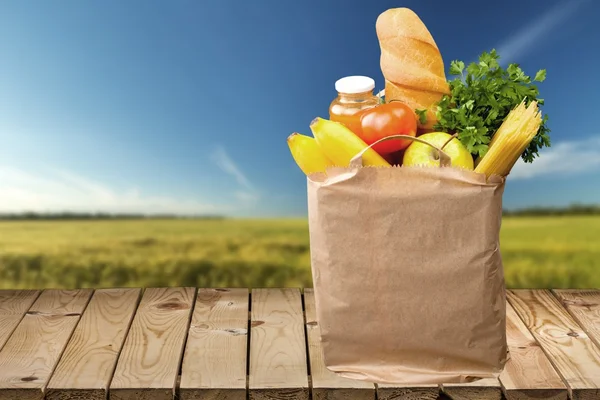 Comestibles, Bolsa, Comida . —  Fotos de Stock