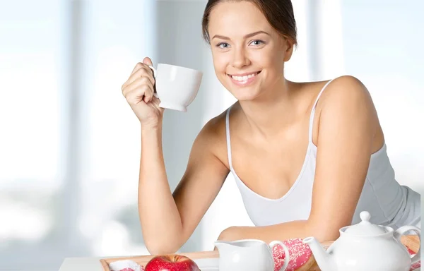 Comer Saludable, Desayuno, Mujeres . —  Fotos de Stock