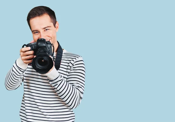 Fotógrafo, jornalista, homem . — Fotografia de Stock