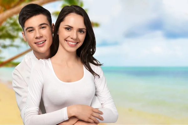 Pareja heterosexual, Pareja joven, Alegre . — Foto de Stock