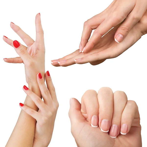 Ludzką ręką, paznokieć, kobiety. — Zdjęcie stockowe
