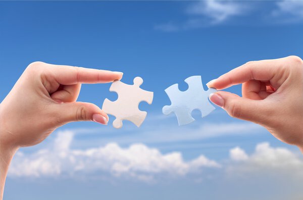 Puzzle, Connection, Human Hand.