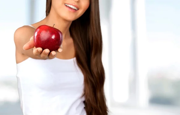 Zdrowe odżywianie, Apple, zdrowy styl życia. — Zdjęcie stockowe