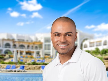 Erkekler gülümseyen, insan saç,.