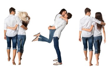 Beach, çift, tatiller.