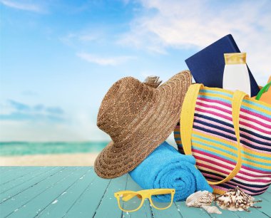 tatil, yaz, plaj çantası.