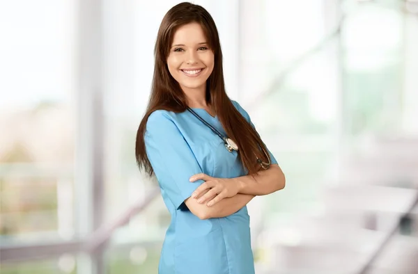 Sjuksköterska, läkare, sjukvård och medicin. — Stockfoto