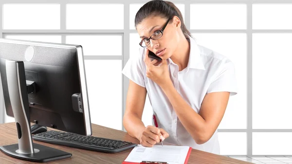 Computer, at Symbol, People. — Stock Photo, Image