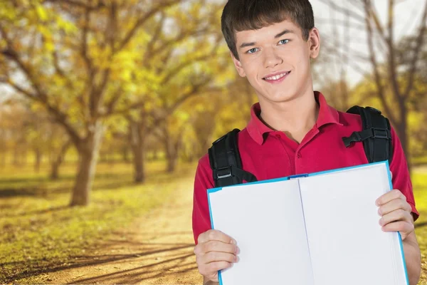 Estudante, Livro, Masculino . — Fotografia de Stock