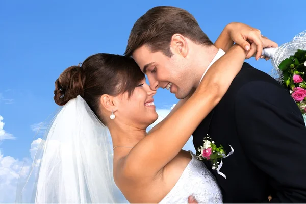 Hochzeit, braut, bräutigam. — Stockfoto